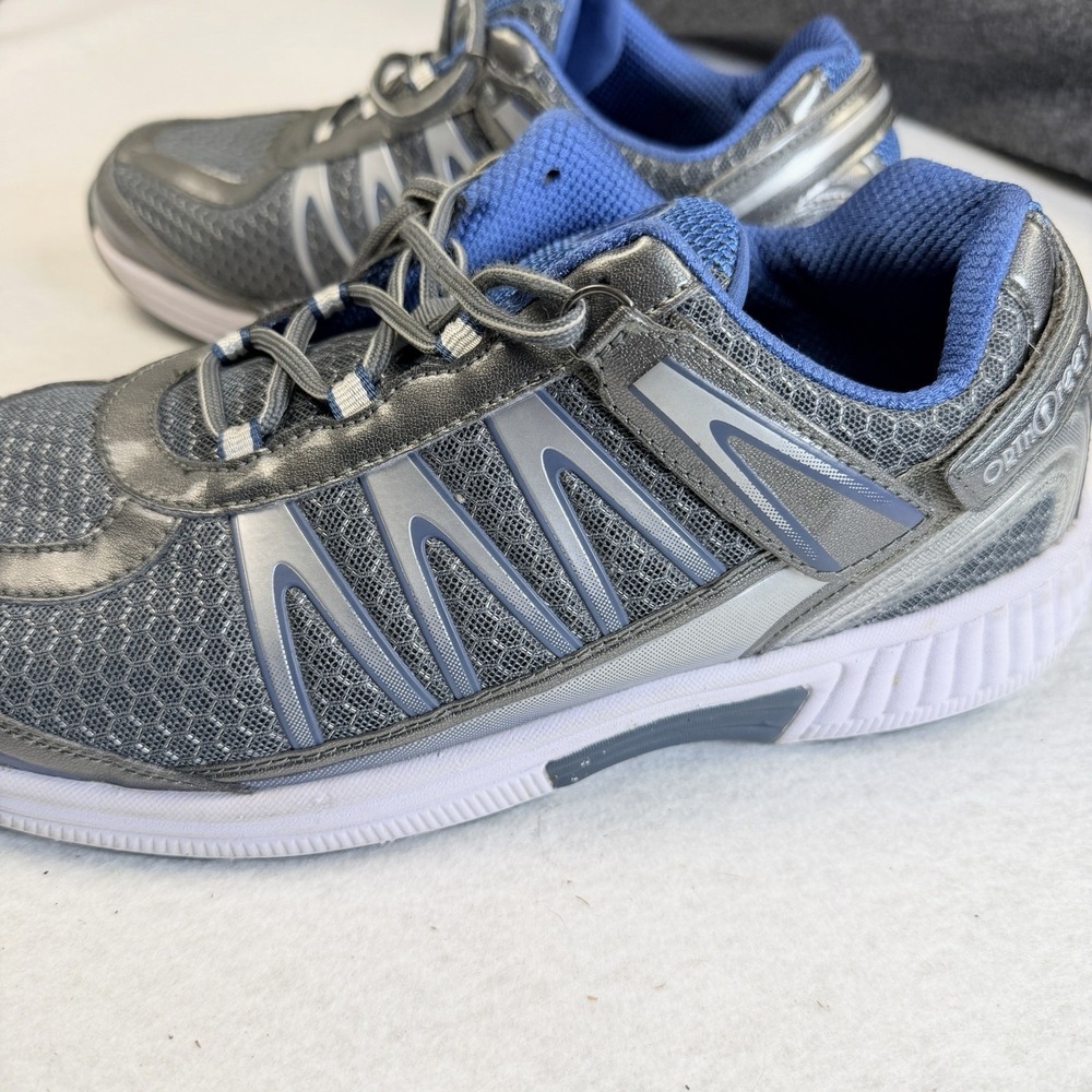 Orthofeet Men's 11 XX-Wide 6E Orthopedic Walking Shoes Gray Blue